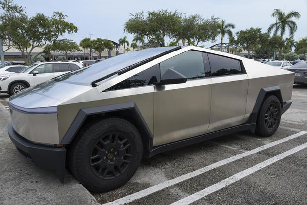 Tesla Cybertruck- Hallandale Beach, Florida, U.S. - 19 Aug 2024 