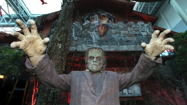 Frankenstein made an opening night guest appearance at the Halloween Haunt ThreeHorror Maze at the Mall of America, Camp Snoopy.(Photo by BRUCE BISPING/Star Tribune via Getty Images) 