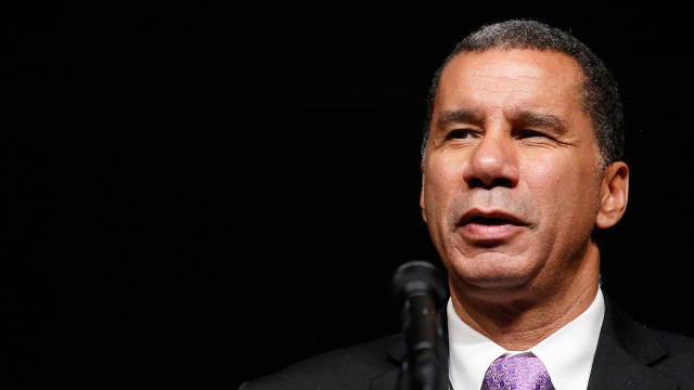 Former New York Governor David Paterson speaks at The 4th Annual Triumph Awards at Rose Theater, Jazz at Lincoln Center on October 7, 2013 in New York City. 