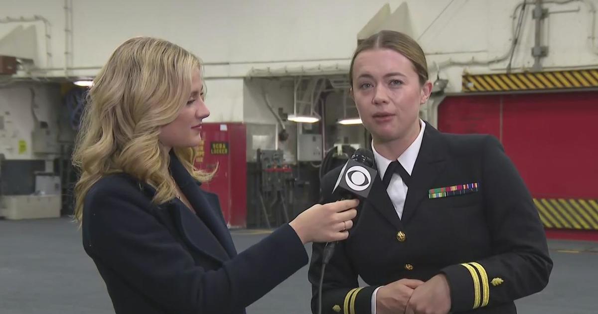 Fleet Week Jessica Burch talks to Lt. Kimberly Main CBS San Francisco