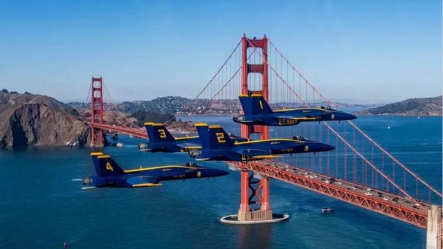 Blue Angels over the Golden Gate Bridge 