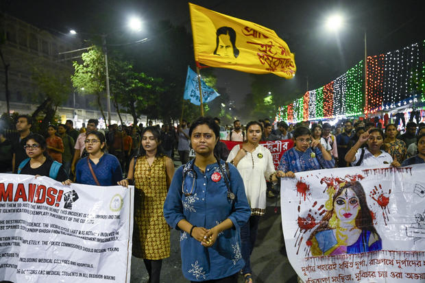 Junior Doctors Protest Rally In Kolkata Demanding Justice For Victim Of RG Kar Medical College Rape And Murder Case 