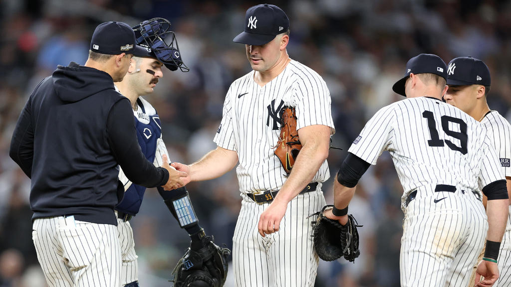 Carlos Rodón comes unglued, Yankees' big bats shut down in Game 2
loss to Royals