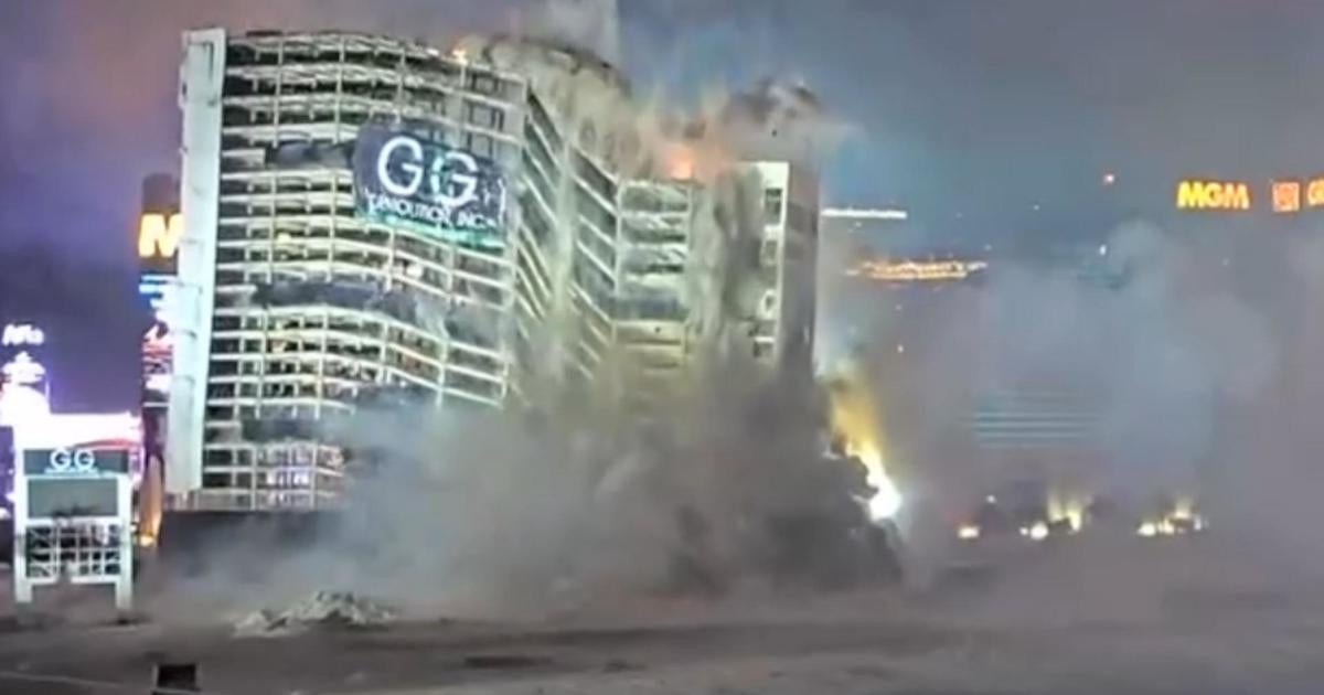 Tropicana Hotel imploded in Las Vegas