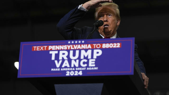 Republican presidential nominee former President Donald Trump speaks at a campaign rally at Riverfront Sports, Wednesday, Oct. 9, 2024, in Scranton, Pa. 