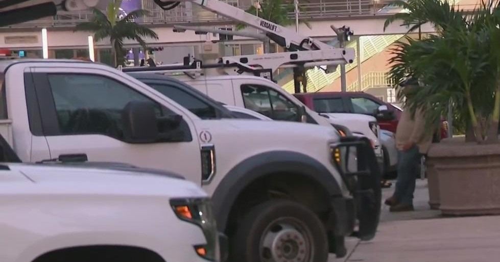 FPL repair crews staging in South Florida ahead of Hurricane Milton FPL repair crews staging in South Florida ahead of Hurricane Milton