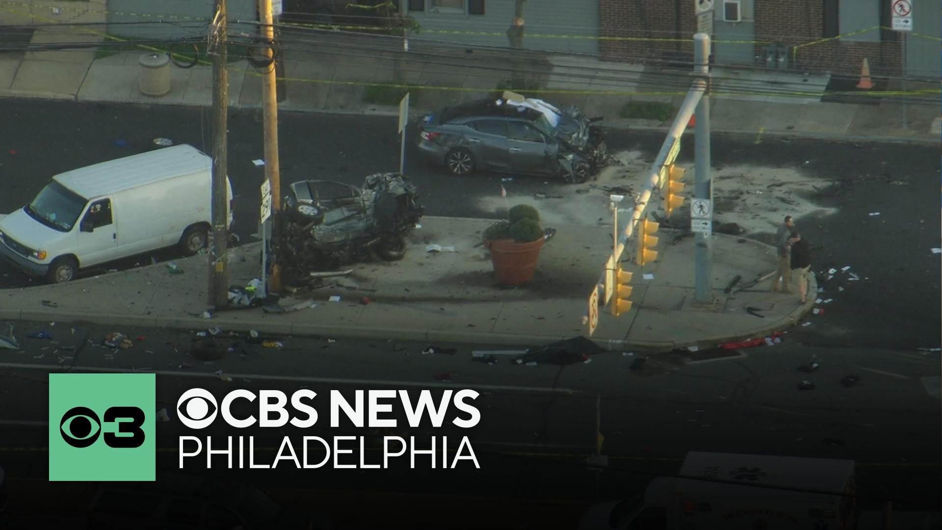 Police chase turns into a car crash in Tinicum Township, Delaware