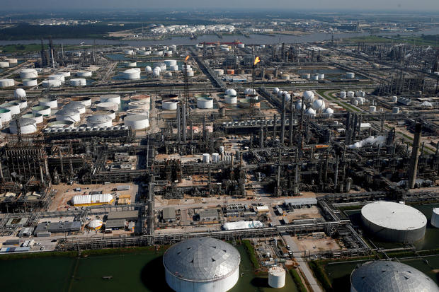 FILE PHOTO: An aerial view of the Deer Park Manufacturing Complex is seen in Deer Park, Texas, 