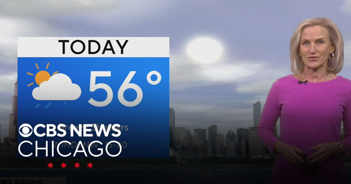 Highs in the 50s on Monday with gusty winds, lake effect rain - CBS Chicago
