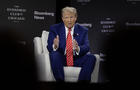 Former President Donald Trump Is Interviewed By Bloomberg News At The Economic Club Of Chicago 