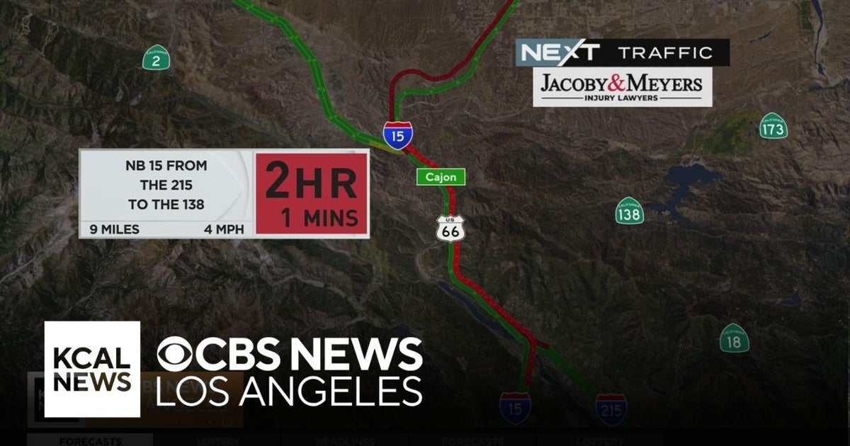 Sigalert at the 15 Freeway with only one lane open northbound in the