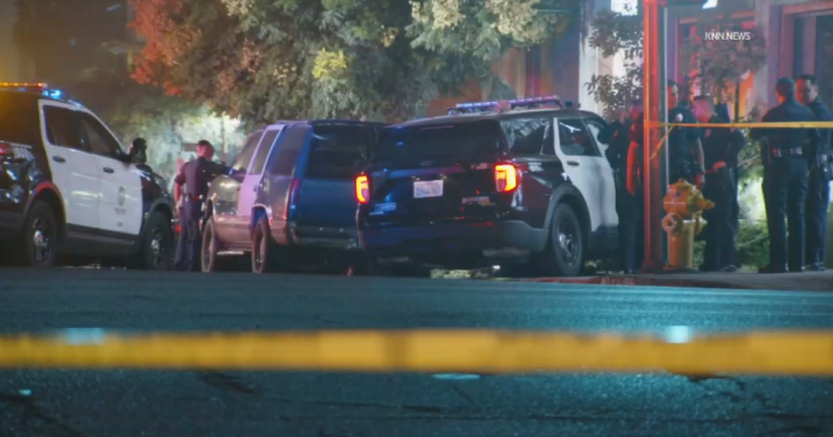 Two LAPD officers were injured in a crash at the end of the chase in the Westlake District