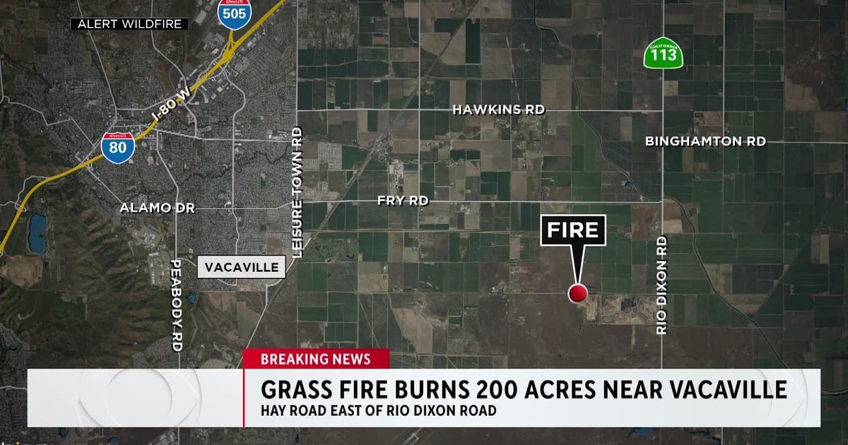 Wildfire near Vacaville grows to 200 acres
