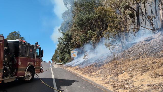 Santa Cruz Hwy 1 fires 