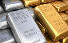 Gold and silver bars 