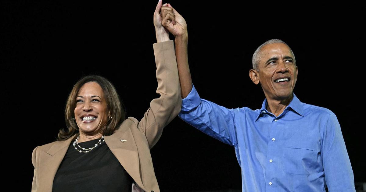 Harris and Obama campaign together for first time