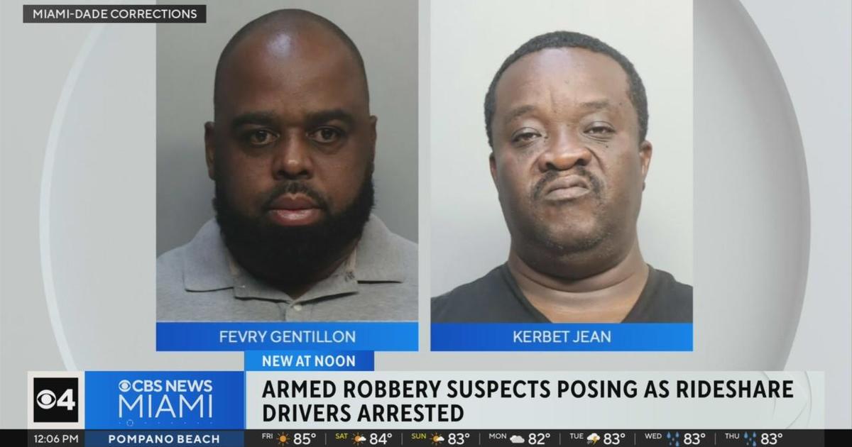 Two men posing as rideshare drivers arrested in Miami Beach on armed robbery charges