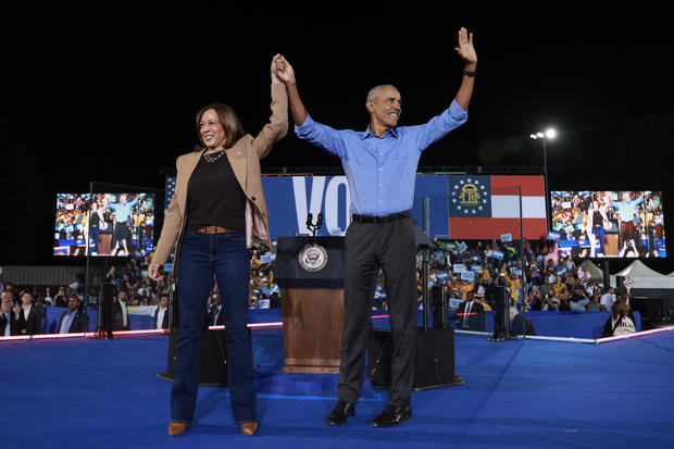 Barack Obama Joins Kamala Harris As She Campaigns For President In Georgia