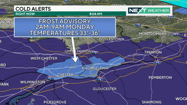 Frost advisory in effect overnight 