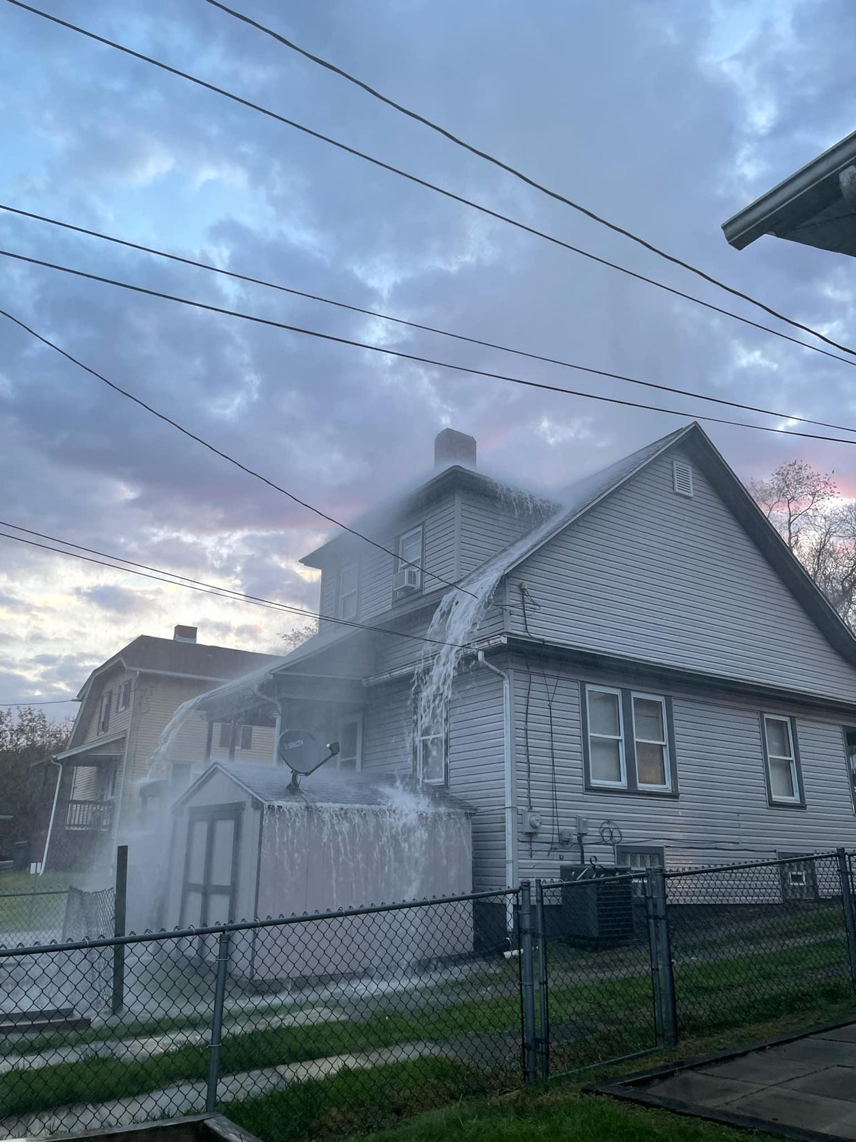 Massive water main break sends water onto home in Allegheny County ...