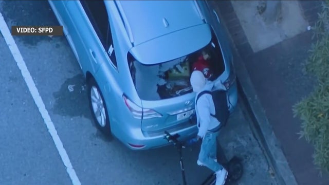 SFPD drone footage of car break in 