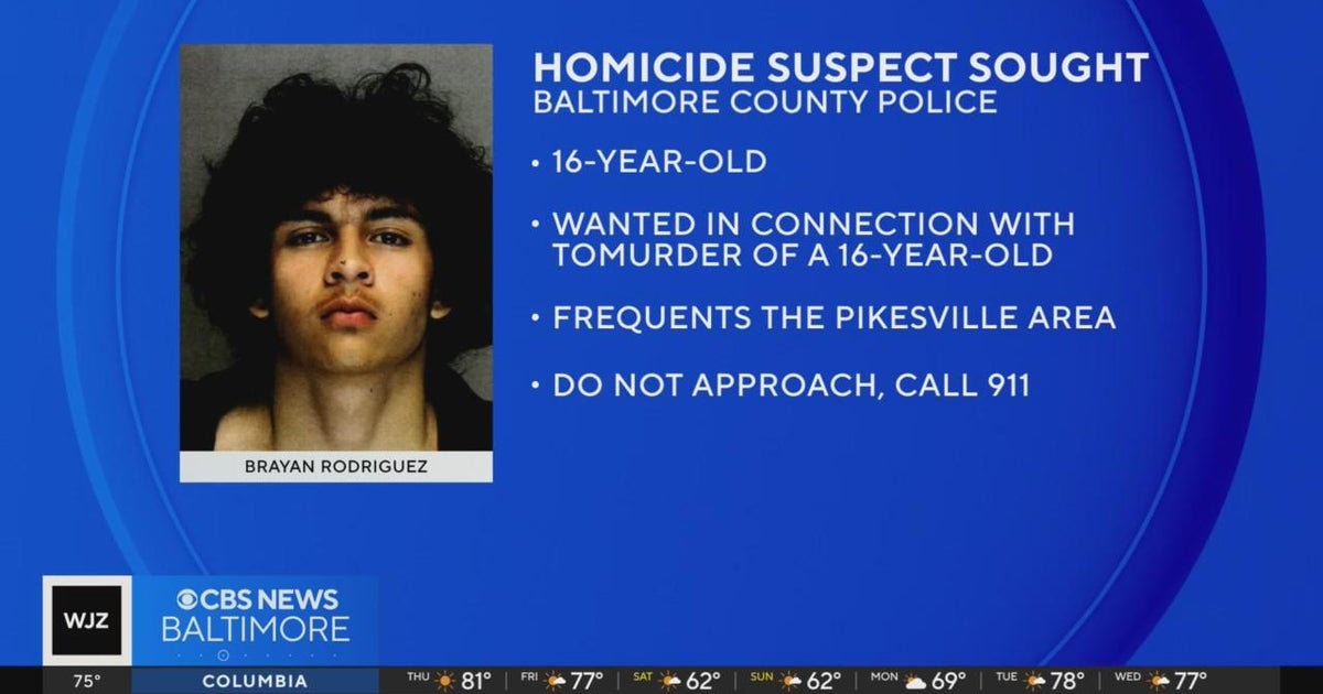 Police searching for teen accused of Baltimore County murder - CBS ...