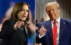 Photos of Vice President Kamala Harris and former President Donald Trump 