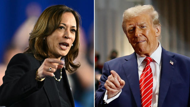 Photos of Vice President Kamala Harris and former President Donald Trump 