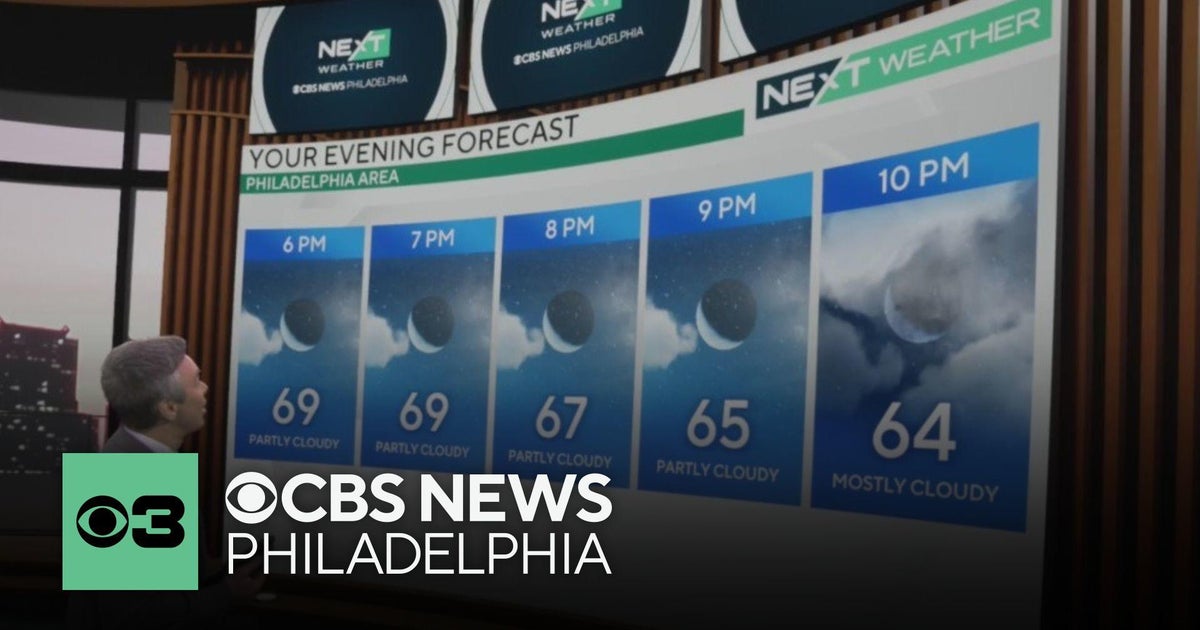 Partly cloudy, warm Wednesday night in Philadelphia region ahead of ...