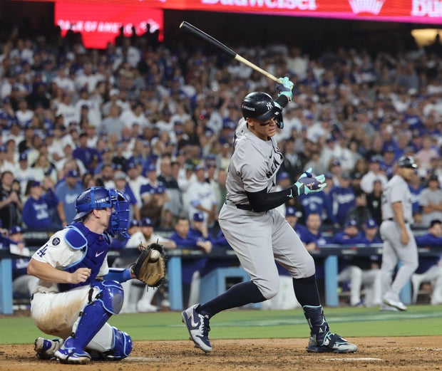 Aaron Judge Striking out in the 9th Inning of Game 2 of the 2024 World Series