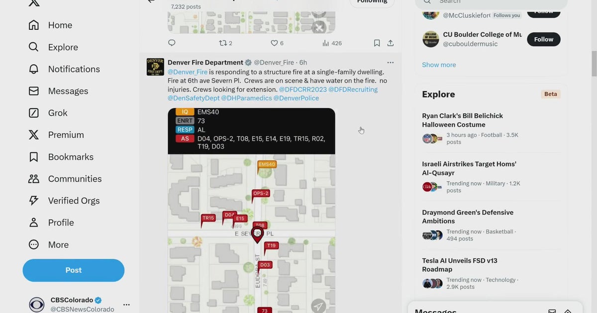 Denver fire crews respond to two overnight fires - CBS Colorado