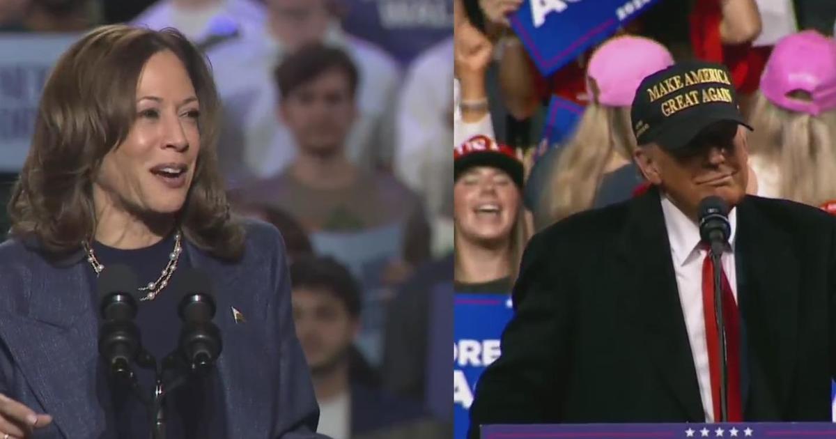 Trump and Harris rally