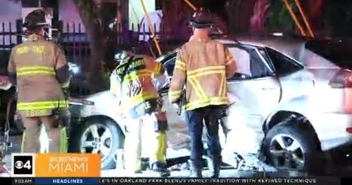 Woman seriously injured after crash in Miami-Dade - CBS Miami
