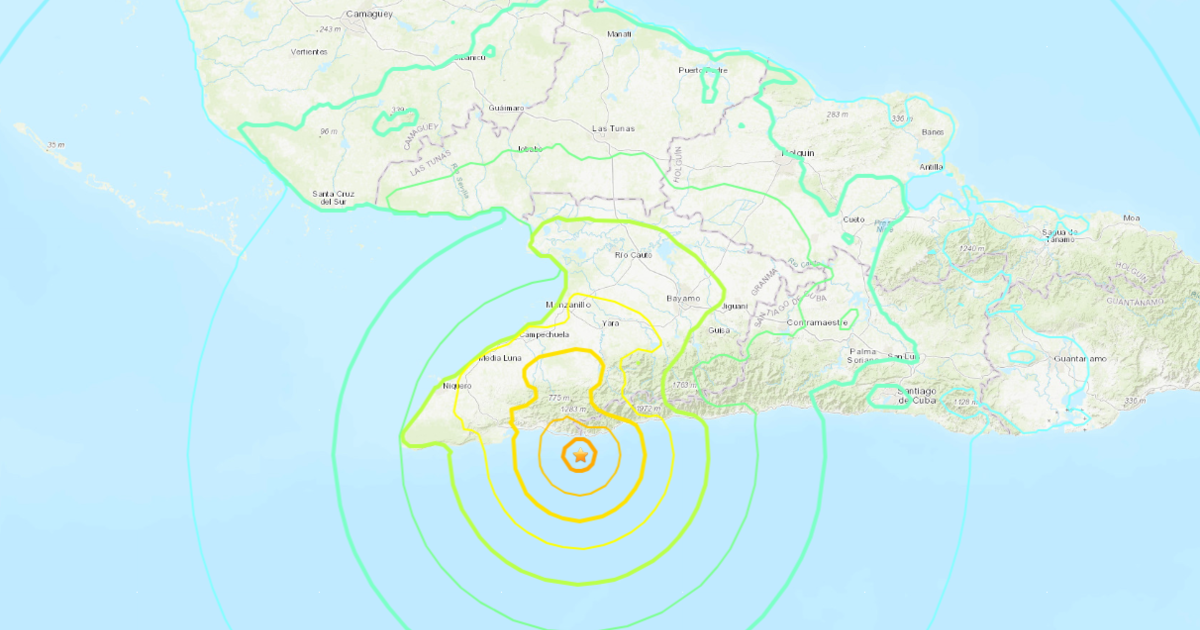 Two earthquakes reported off the south coast of Cuba near Pilon