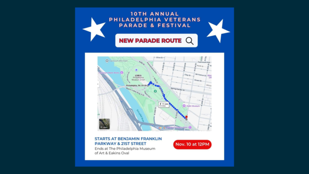 Philadelphia Veterans Parade route 2024 