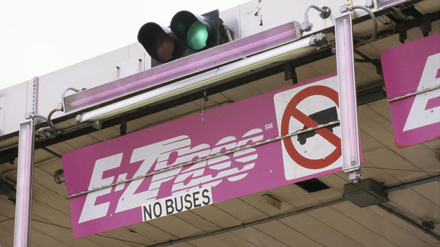 E-ZPass Sign at Tollbooth 