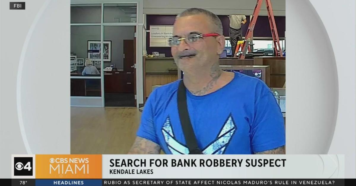 Search is on for man who robbed Kendale Lakes bank