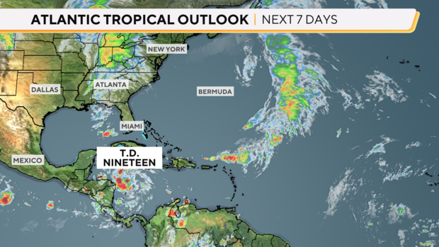 Tropical weather map 