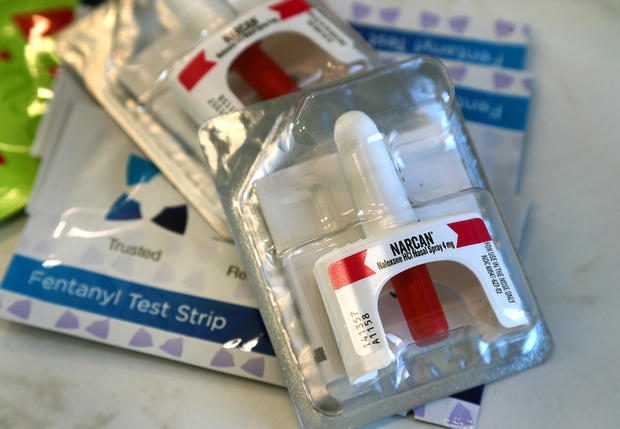 Narcan and fentanyl test strips 