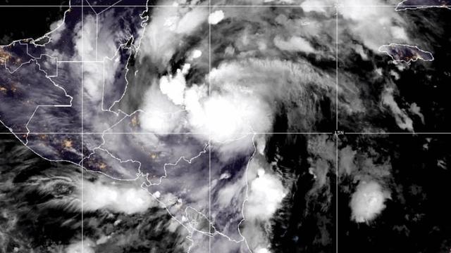 Map of potential tropical weather path over Caribbean 