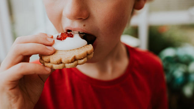 Boy Eating a German Biscuit 