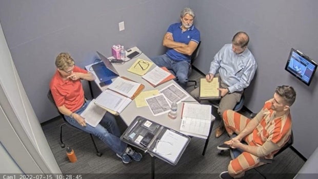 Andrew Beard with FBI agents