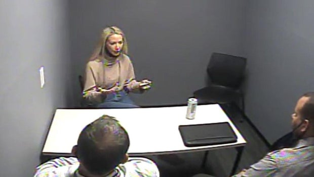Holly Elkins with detectives