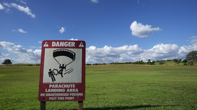 Landing site for parachute 