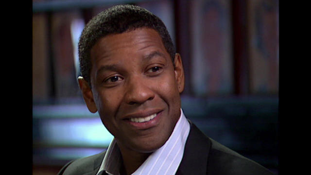 Denzel Washington during an interview with Ed Bradley 