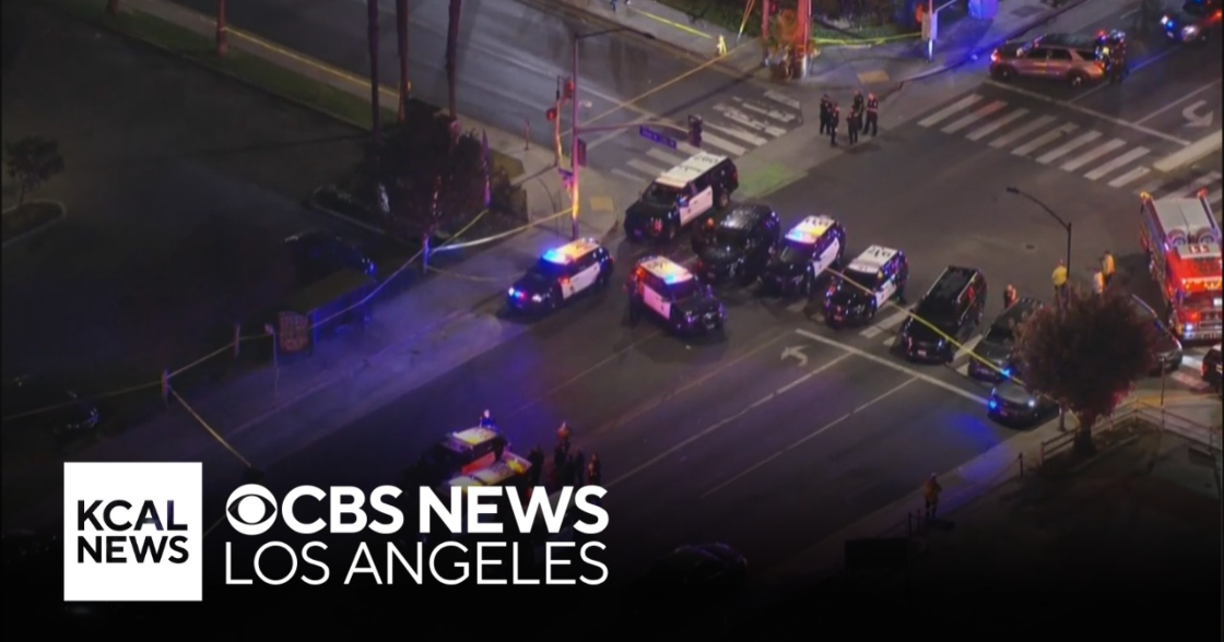1 suspect killed, 1 officer wounded during shootout in Long Beach - CBS ...