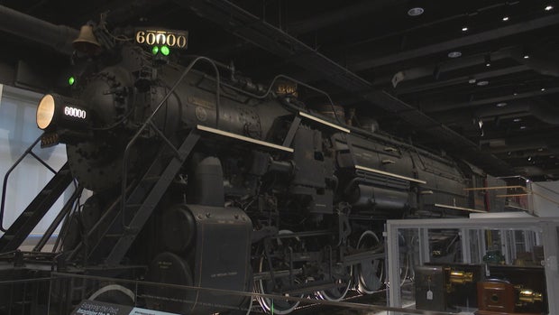 The Baldwin 60,000 Locomotive on display at the Franklin INstitute