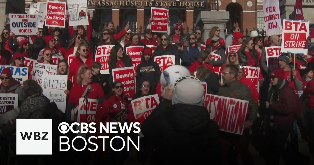 North Shore striking teachers hold rally at Massachusetts State House ...