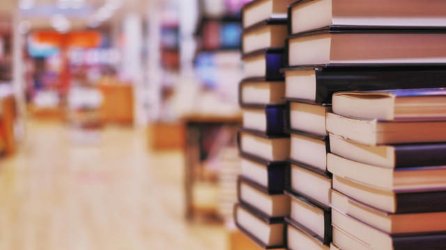 Stack Of Books In Store 