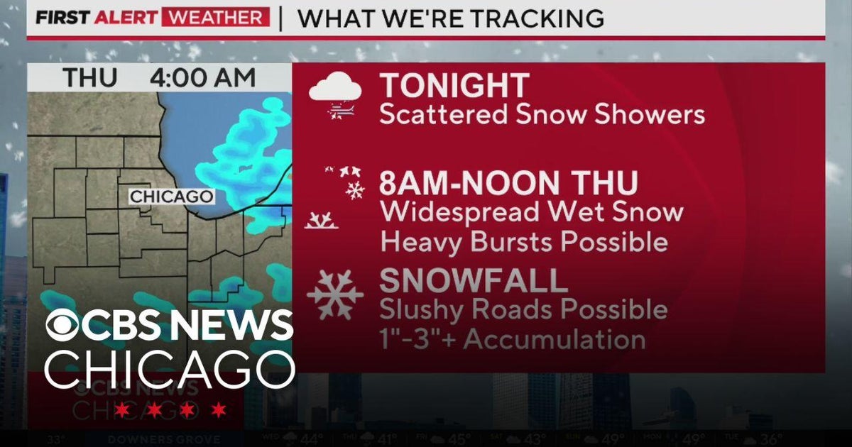 Widespread snow, heavy bursts coming Thursday morning in Chicago - CBS ...